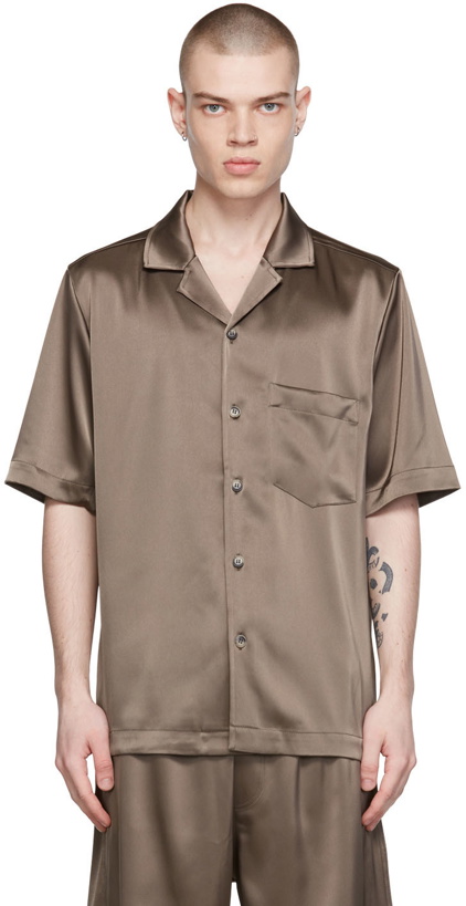 Photo: Nanushka Taupe Mik Shirt