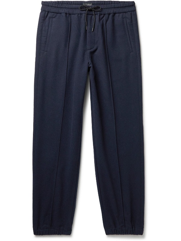 Photo: Club Monaco - Tapered Recycled Wool-Blend Drawstring Trousers - Blue