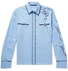 Haider Ackermann - Embroidered Cotton Western Shirt - Men - Light blue