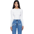Diesel White T-Uncutieslong-Ls-Od T-shirt