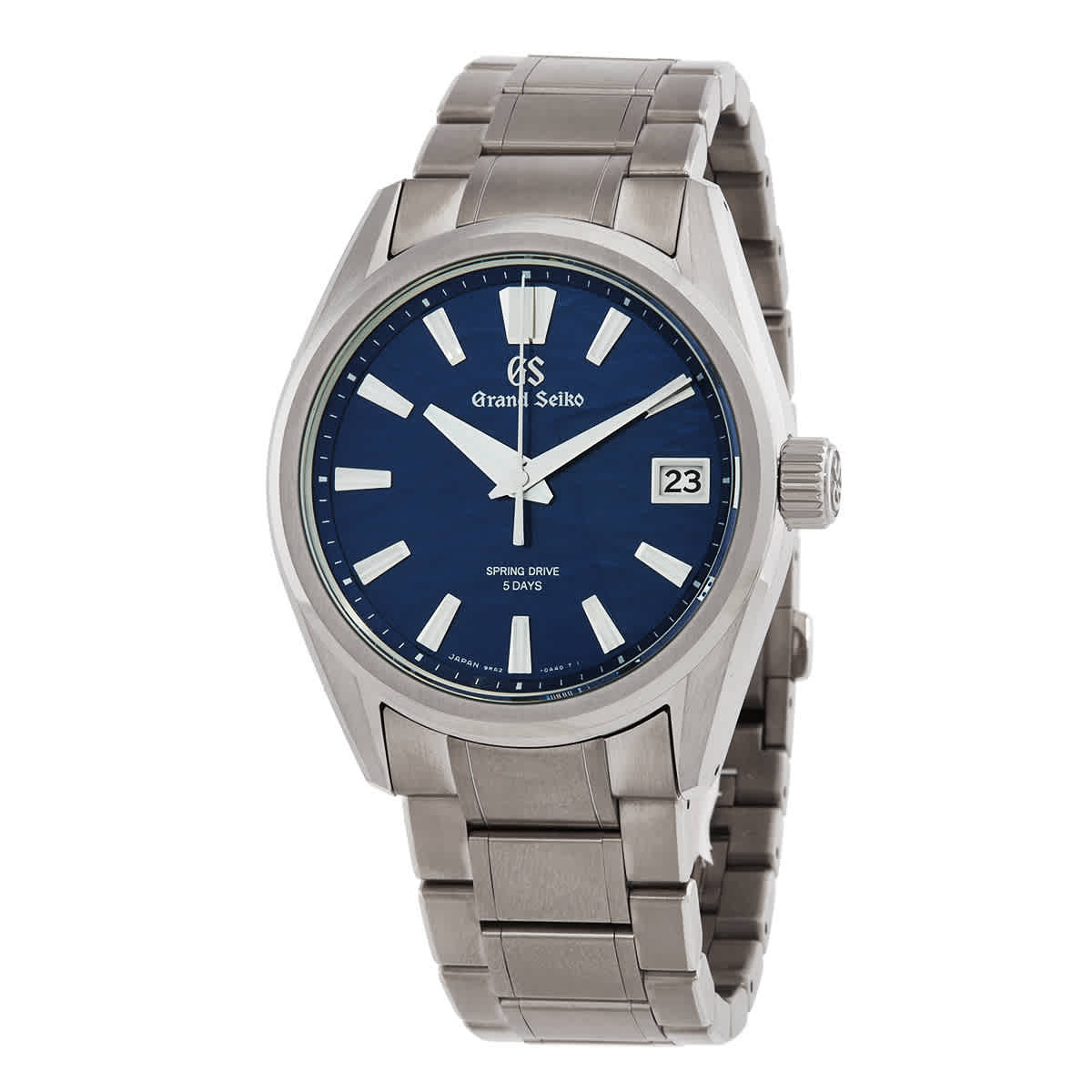 Grand Seiko Titanium Evolution 9 Automatic ''Lake Suwa'' Blue Dial Mens Watch SLGA019G