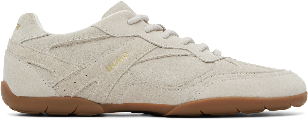 Hugo Beige Faux-Suede Sneakers