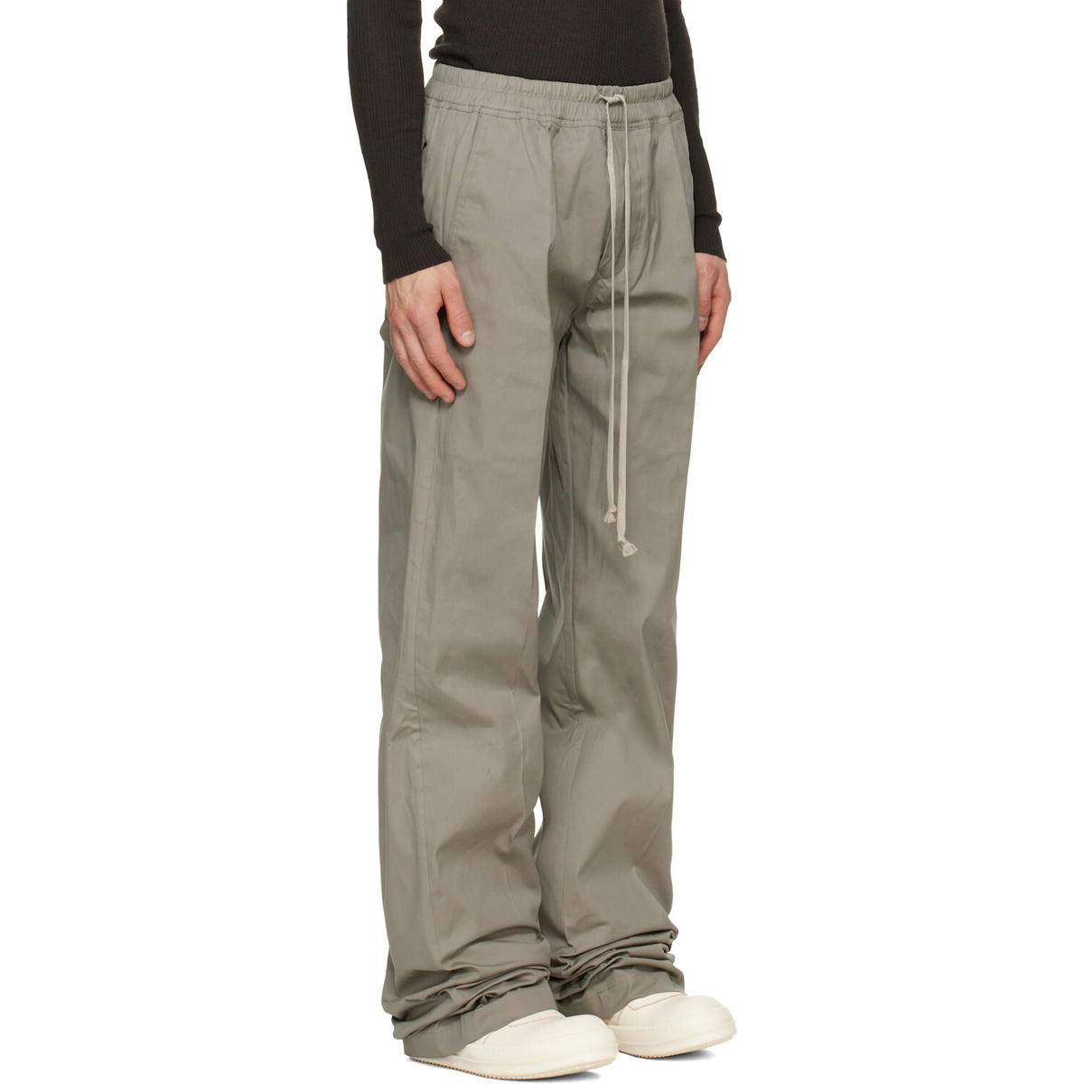 Rick Owens Taupe Tower Dietrich Drawstring Trousers