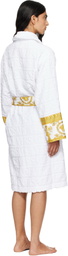 Versace White 'I Heart Baroque' Bathrobe