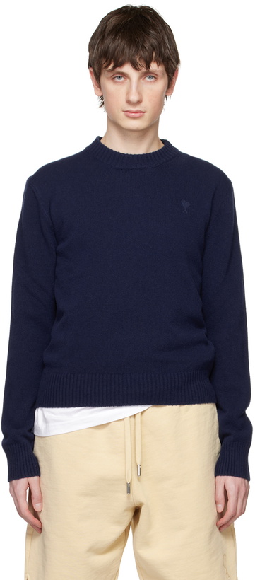 Photo: AMI Paris Navy Ami de Cœur Sweater