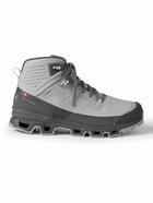 ON - Cloudrock 2 Waterproof Rubber-Trimmed Mesh Hiking Boots - Gray