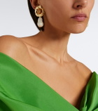 Carolina Herrera Embellished clip-on earrings