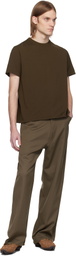 Omar Afridi Brown Cotton T-shirt