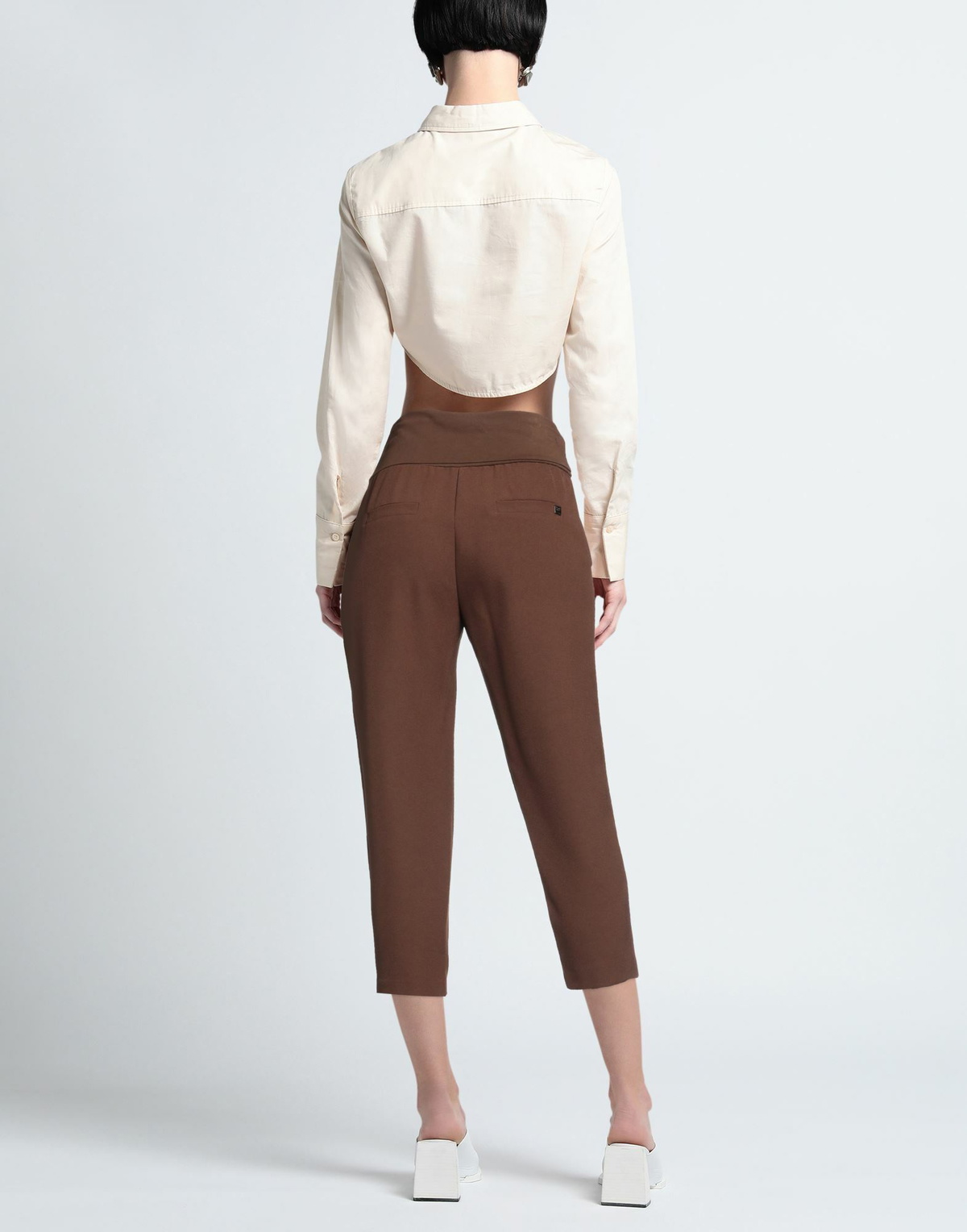 Manila Grace Womens Pants in Brown