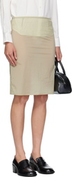 COOR Green Sheer Layered Midi Skirt