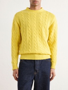 William Lockie - Cable-Knit Wool Sweater - Yellow