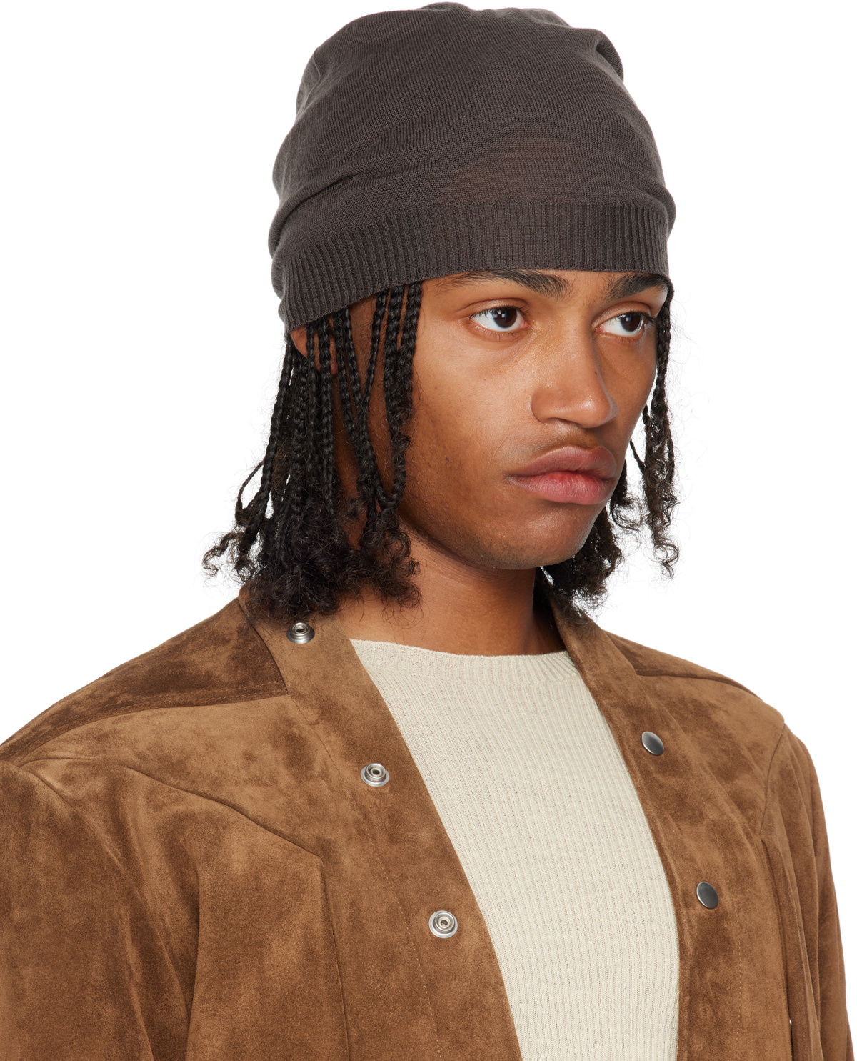 Rick Owens Gray Concordians Medium Beanie
