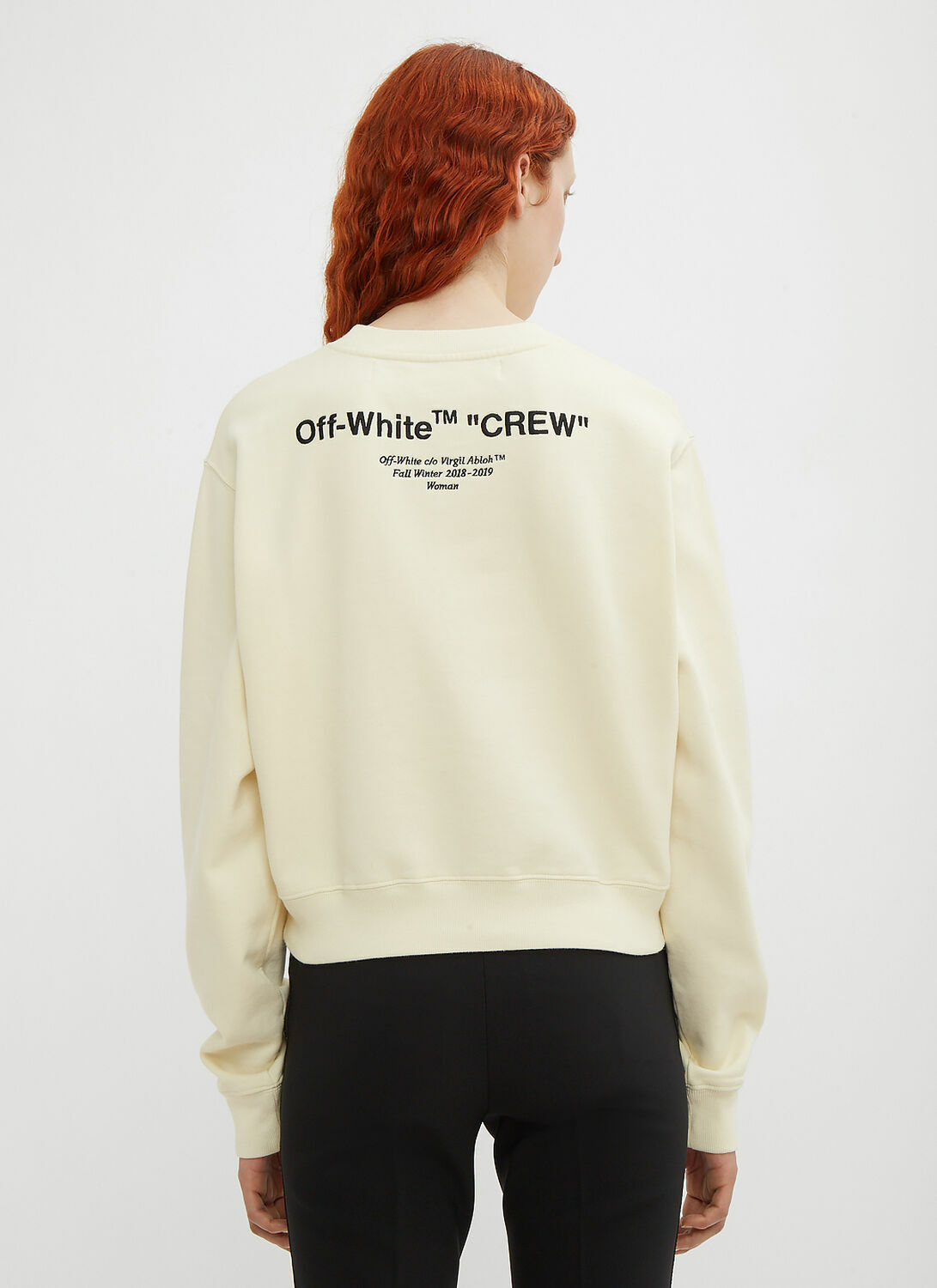 Off-White Cropped Logo Sweatshirt