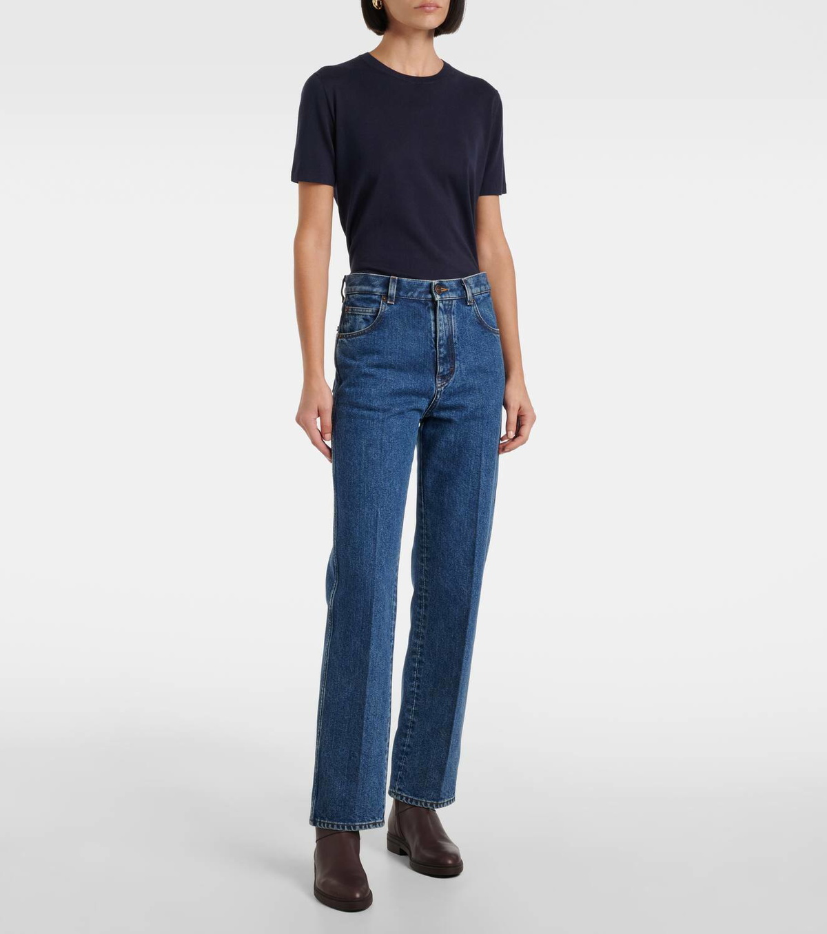 Loro Piana Brooke mid-rise cropped straight jeans