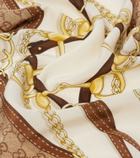 Gucci GG printed reversible silk twill scarf