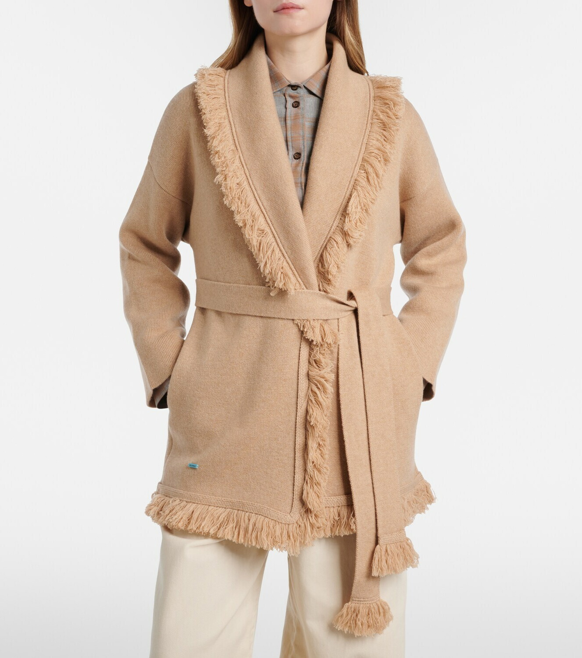 Alanui Finest fringed cashmere and cotton cardigan