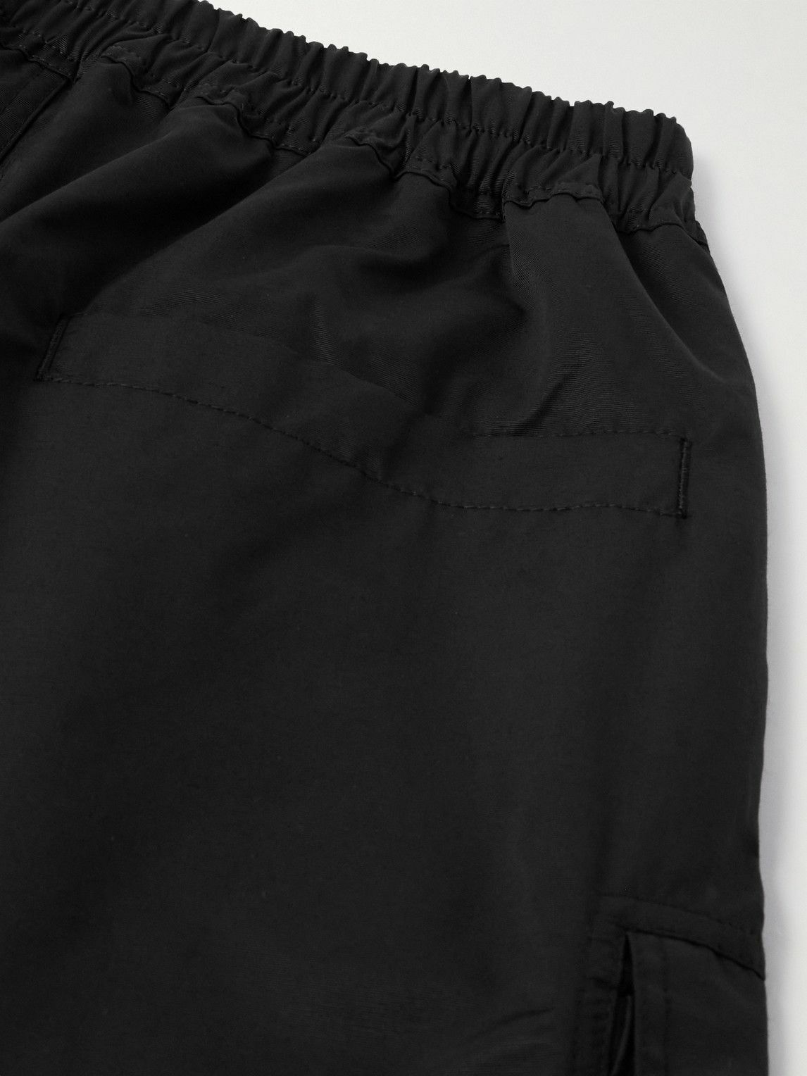 DRKSHDW by Rick Owens - Straight-Leg Faille Drawstring Cargo Shorts - Black