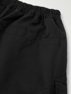 DRKSHDW by Rick Owens - Straight-Leg Faille Drawstring Cargo Shorts - Black