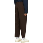 AMI Alexandre Mattiussi Brown Elasticized Waist Trousers