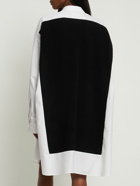 MAISON MARGIELA - Cotton Poplin & Knit Mini Shirt Dress