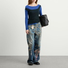 Acne Studios Women's Jewellery Printed Jeans in Mid Blue