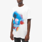 Alexander McQueen Men's Solarised Skull Print T-Shirt in White/Multi