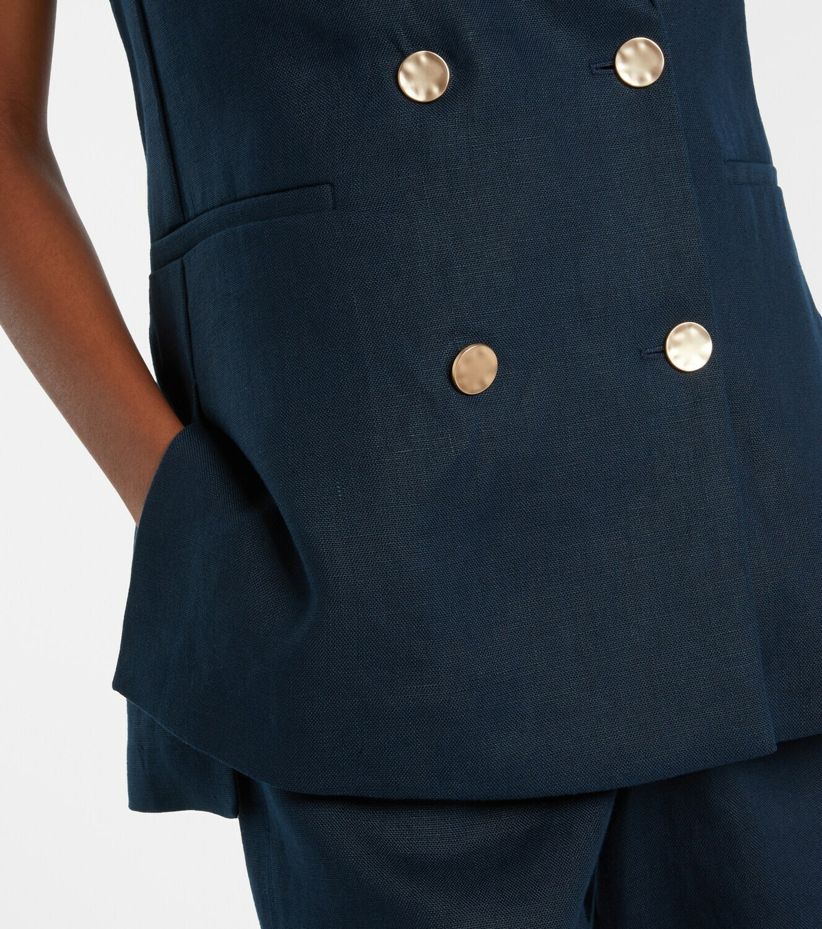 'S Max Mara Bird linen vest