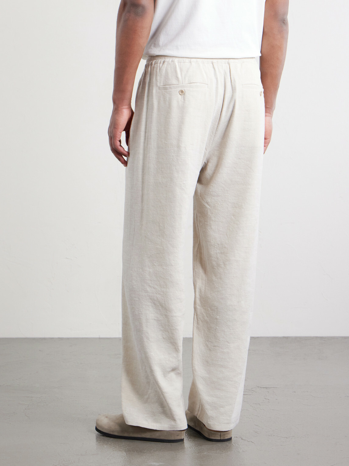 A Kind Of Guise - Samurai Straight-Leg Linen and Silk-Blend Drawstring Trousers - Neutrals
