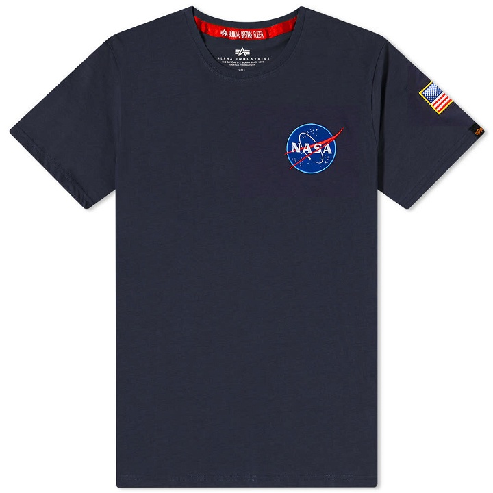 Photo: Alpha Industries Men's Space Shuttle T-Shirt in Replica Blue