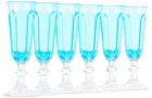 Mario Luca Giusti Blue Dolce Vita Flute Set, 6 pcs