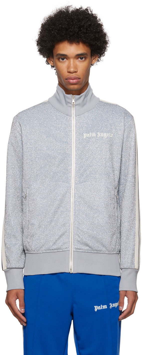 Palm Angels double-breasted drawstring coat - Grey