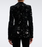 Elie Saab Sequined velvet blazer