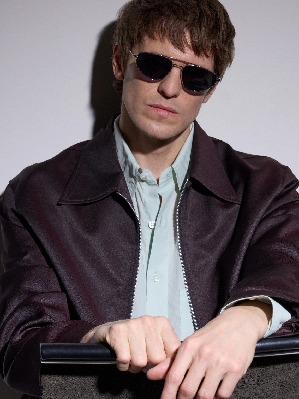 Oliver Peoples - Jil Sander Aviator-Style Silver-Tone Sunglasses