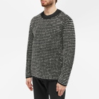 Comme des Garçons Homme Plus Men's Mohair Yarn Crew Knit in Black/White