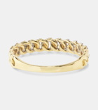 Stone and Strand Five 10kt yellow gold chain ring with diamonds