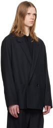 LEMAIRE Navy Double Breasted Blazer