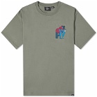 By Parra Men's Insecure Days T-Shirt in Greyish Green