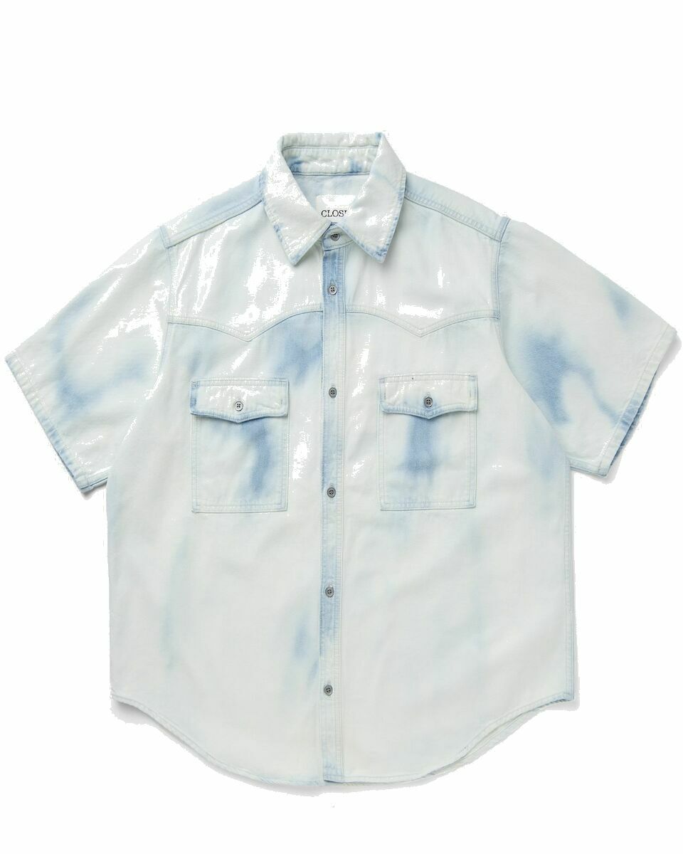 Photo: Closed Short Sleeve Western Shirt Blue - Mens - Shortsleeves