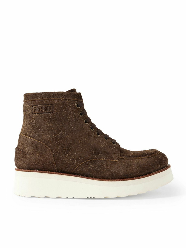 Photo: Grenson - Asa Textured-Suede Boots - Brown