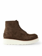 Grenson - Asa Textured-Suede Boots - Brown