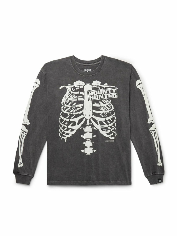 Photo: Neighborhood - Bounty Hunter Printed Cotton-Jersey T-Shirt - Black