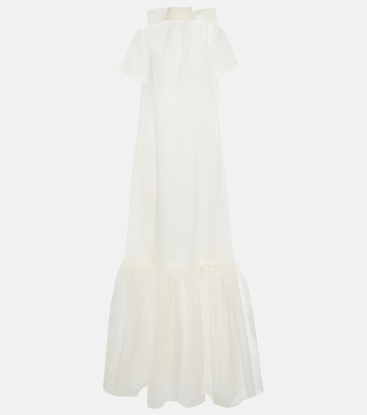 staud organza maxi dress Staud Women's Gustav Dress - Gray - Size L