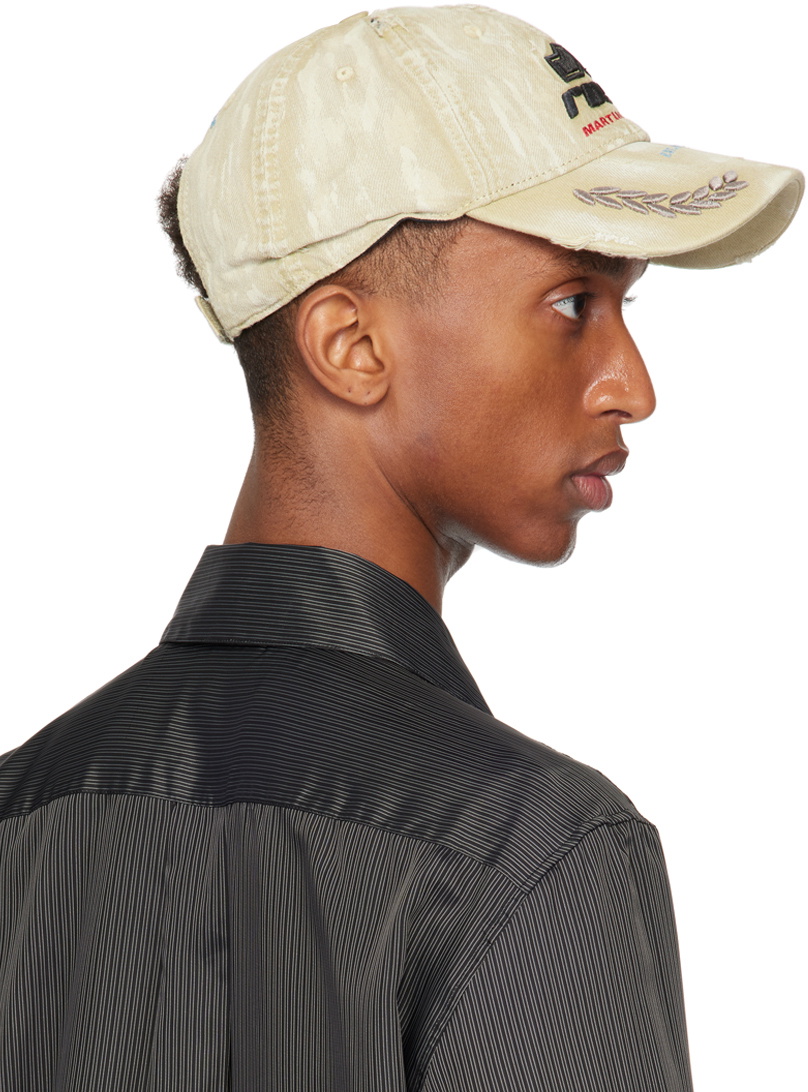 Martine Rose Beige Rolled Back Cap Martine Rose