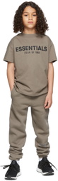 Essentials Kids Taupe Logo T-Shirt