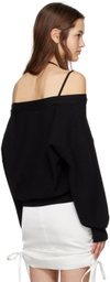 J KOO Black Strap Cardigan
