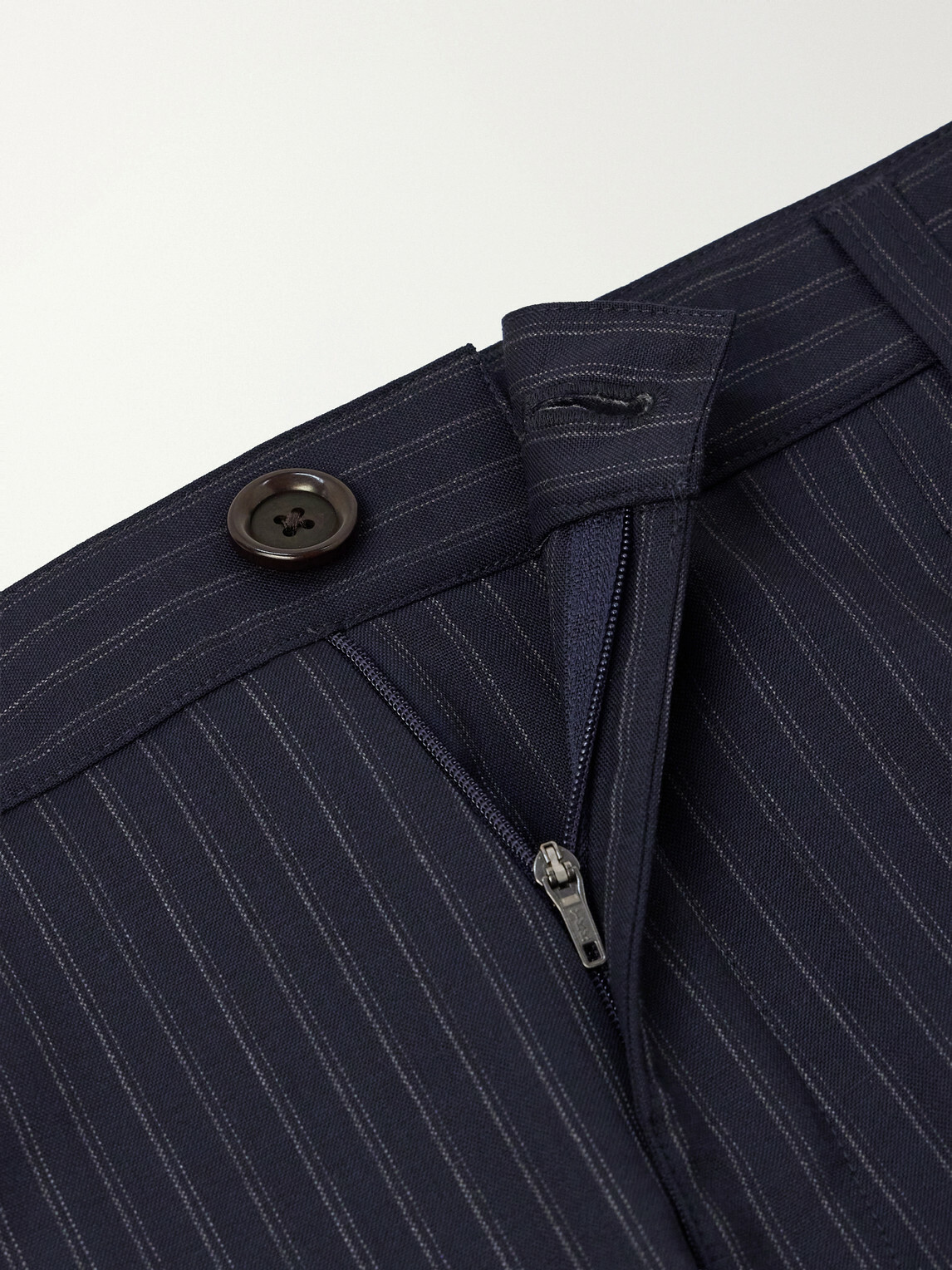Oliver Spencer - Orsman Wide-Leg Pinstriped Wool Pants - Blue