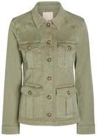 Paige Stacey Stretch-denim Jacket Green