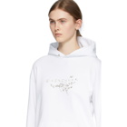 Givenchy White Crystal Floral Logo Hoodie