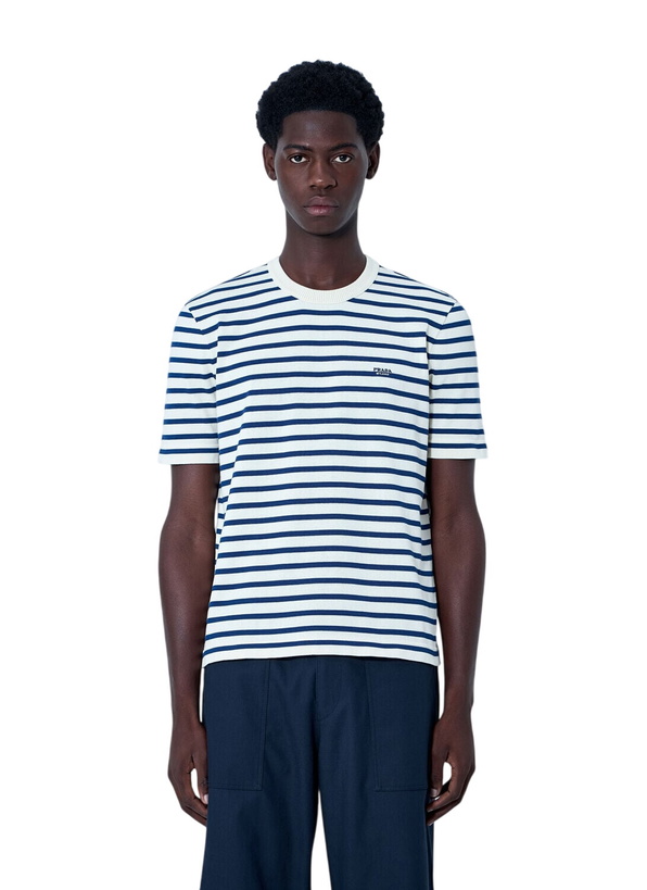 Photo: Prada Striped Crewneck T-Shirt