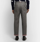 Thom Browne - Grey Cropped Cotton-Twill Trousers - Gray